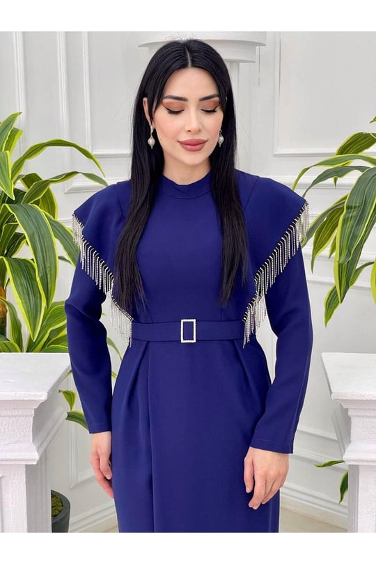 Omuz Saçak Taş Tulum 3740-Saks
