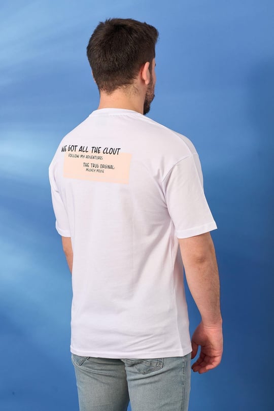 Oversize Tshirt 3504-Beyaz