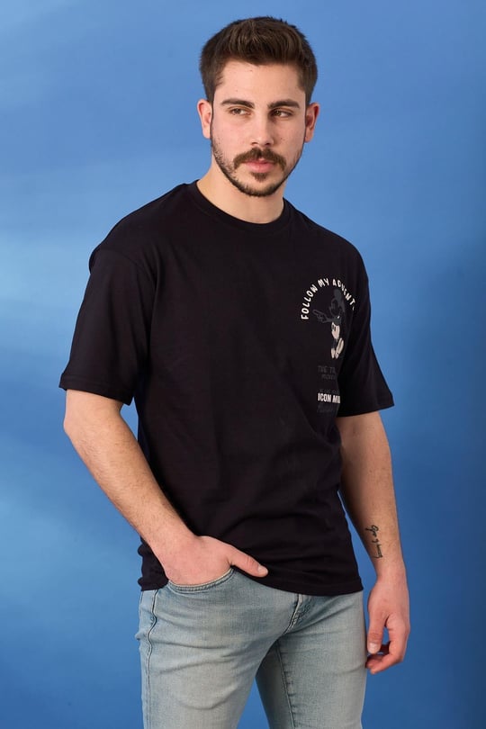 Oversize Tshirt 3504-Siyah