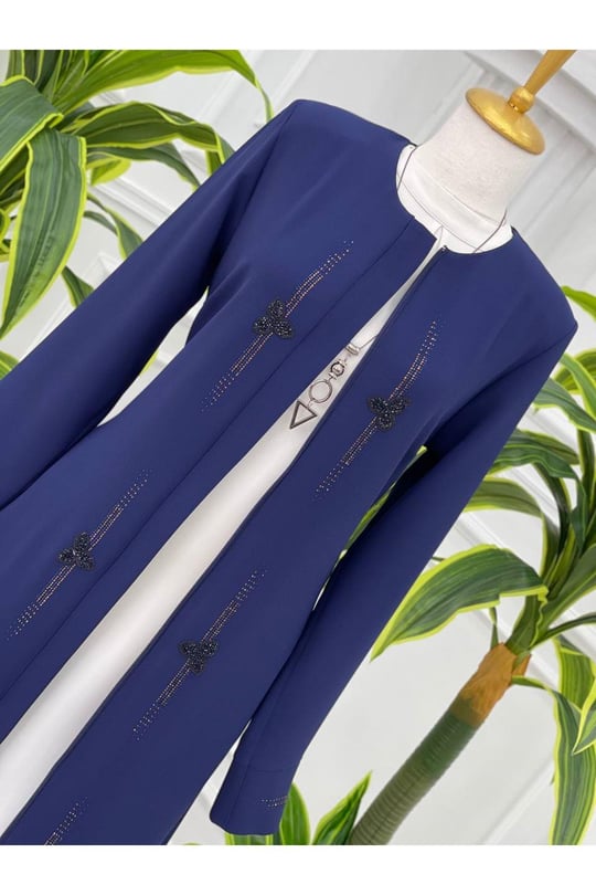 Papatye İşleme Pardesü 4013-Saks