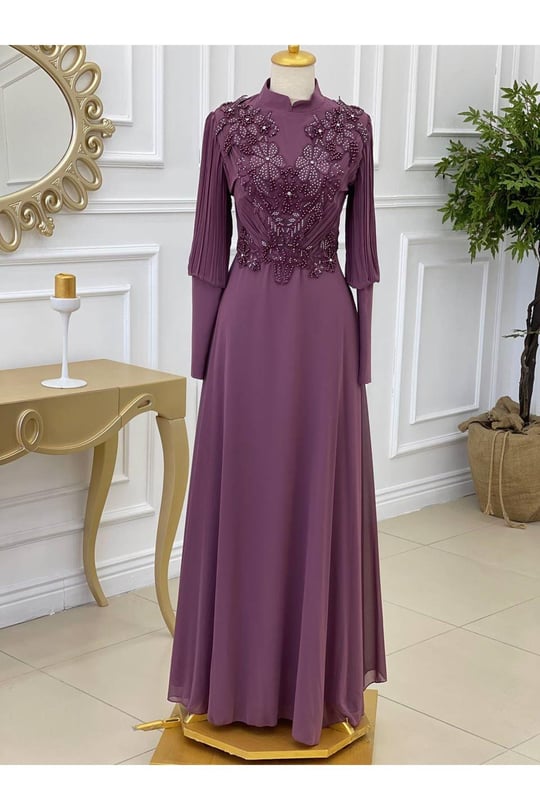 Pilise Kol Abiye 3077-Rose