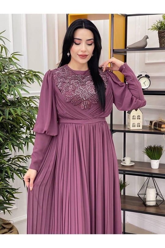 Piliseli Abiye 3078-Rose