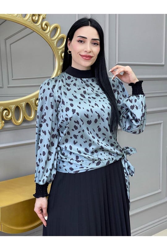 Piliseli Desenli Etekli Takım 1153-Mint Zebra