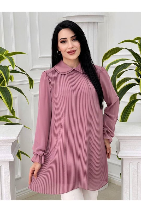 Piliseli Şifon Tunik 2062-Purdra