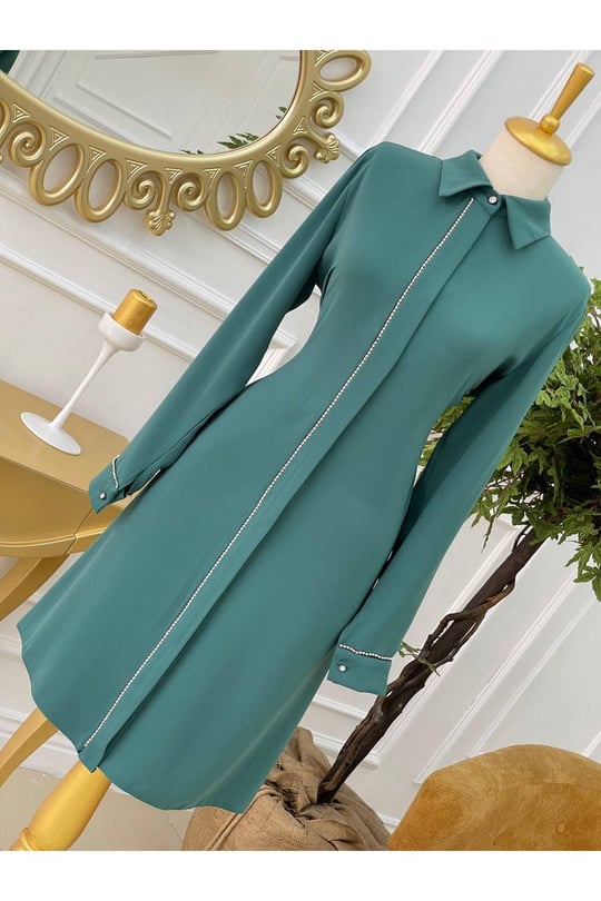 Şerit Taş Tunik 637-Yeşil