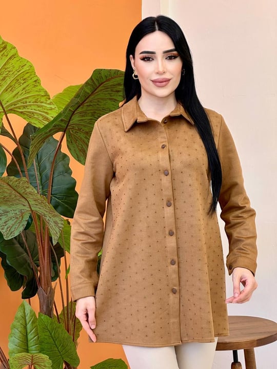 Serpme Taş Gömlek Giy-Çık 7215 T-25 Taba