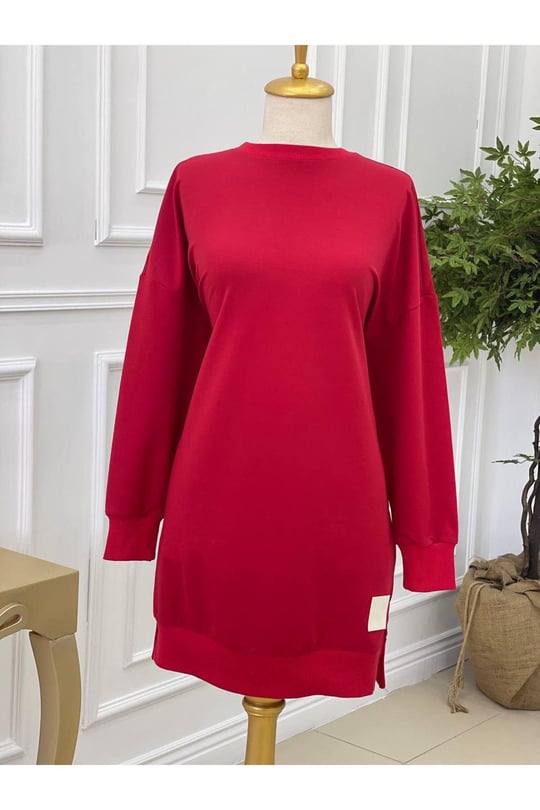 Soul Oversize Tunik 163-Kırmızı