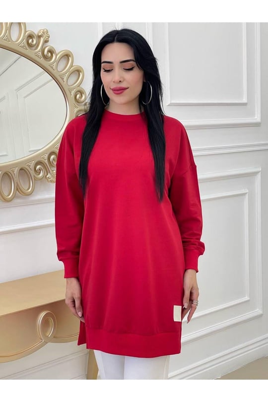 Soul Oversize Tunik 163-Kırmızı