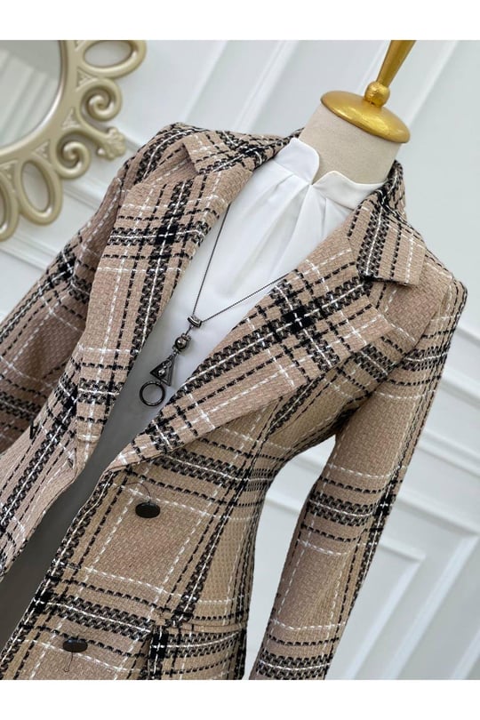 Spor Blazer Ceket 021-Vizon