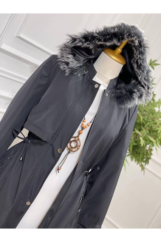 Tam Boy Parka 4211-Siyah