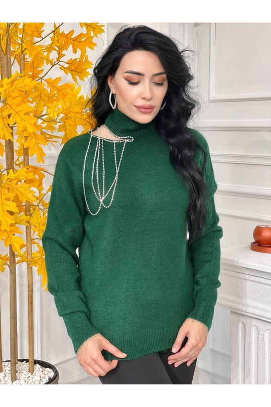 Taş Detay Kazak 7600-Yeşil