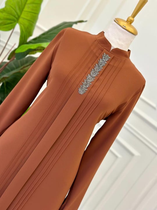 Taş Detay Tunik 741 Taba