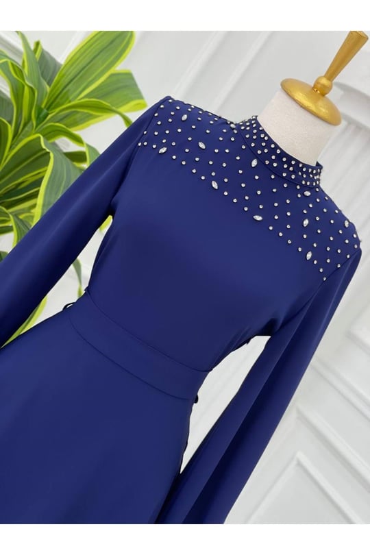 Taşlı Tunik 123-Saks