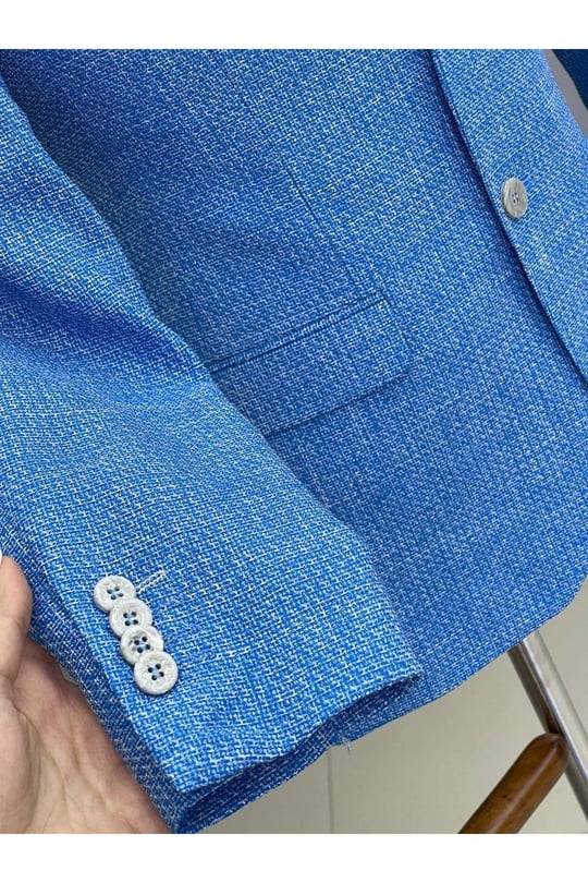 Tek Ceket - 402-Mavi