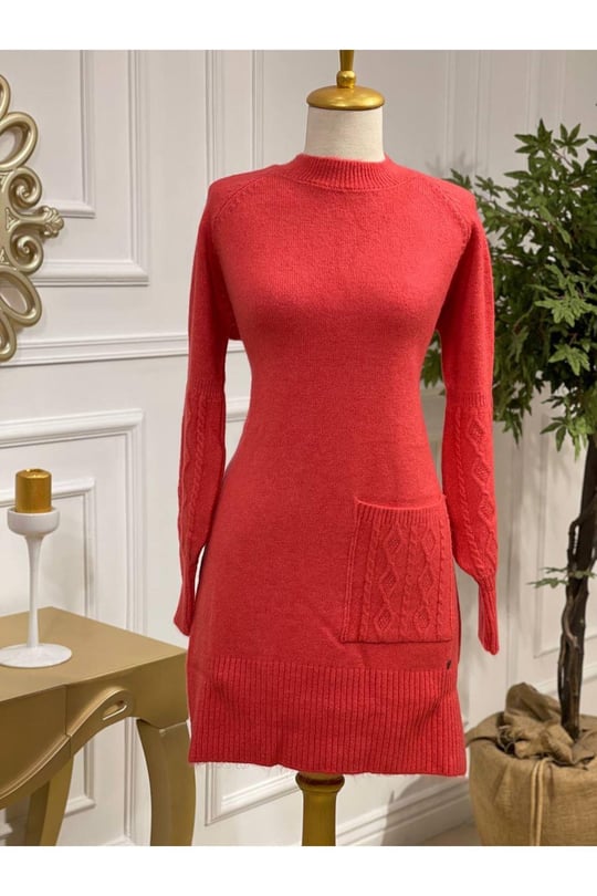Tek Cep Yumoş Tunik 7093-pembe
