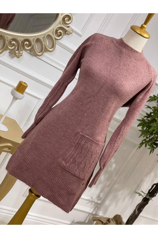 Tek Cep Yumoş Tunik 7093-Purdra
