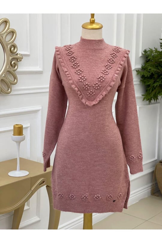 Tomurcuk Yumoş Tunik 7094-pembe