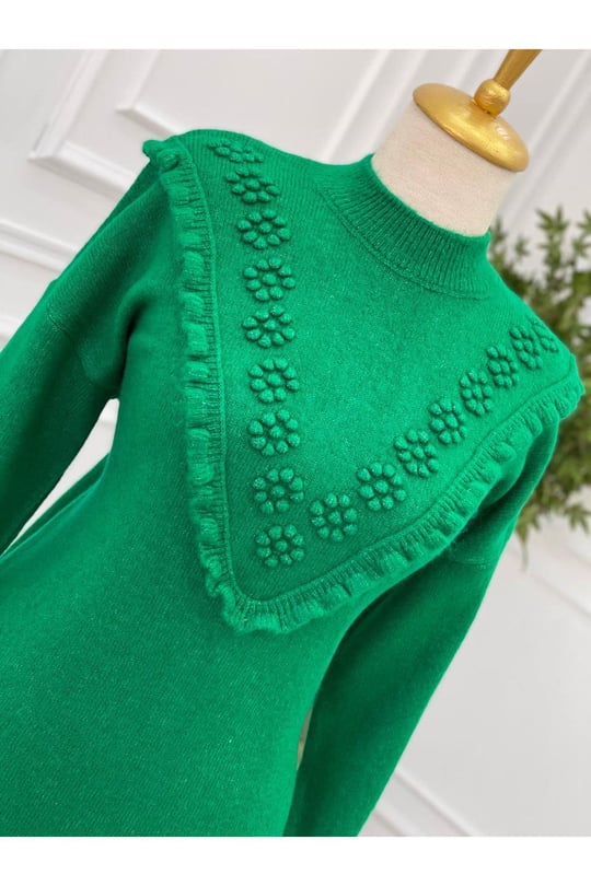 Tomurcuk Yumoş Tunik 7094-Yeşil
