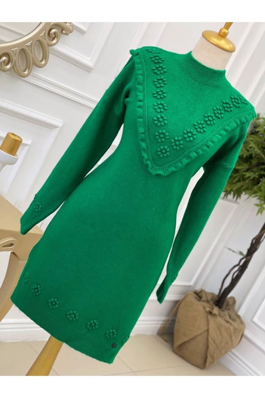 Tomurcuk Yumoş Tunik 7094-Yeşil