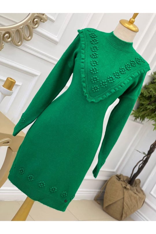 Tomurcuk Yumoş Tunik 7094-Yeşil