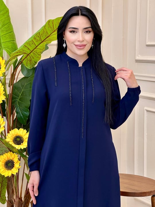 Üç Çimalı Battal Pardesü 8224 Lacivert
