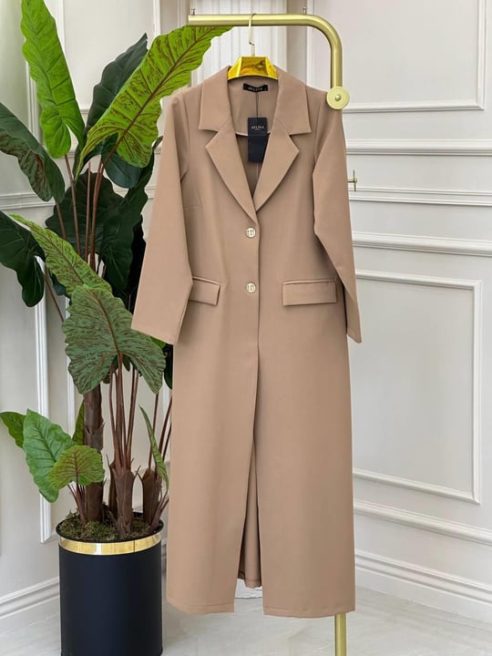 Uzun Blazer Ceket Kap 3226 t-24 Vizon
