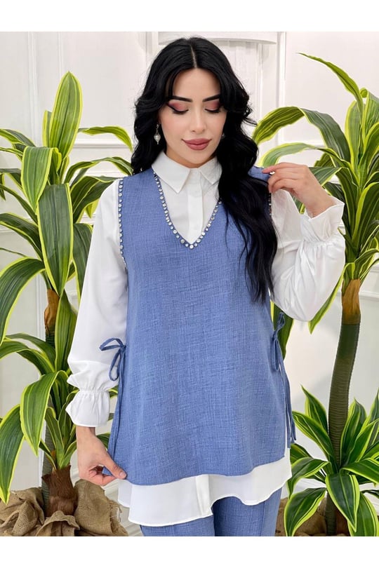 Zımba Detay 3 lü Takım 2228-Mavi