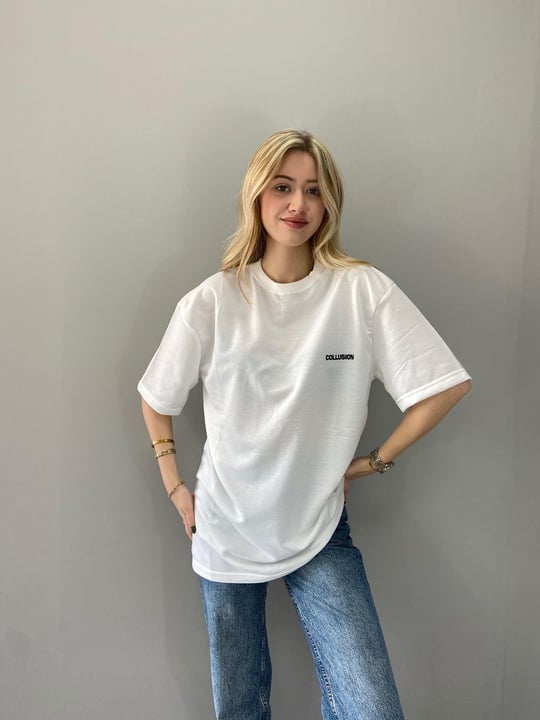 Boyfriend Tshirt Beyaz