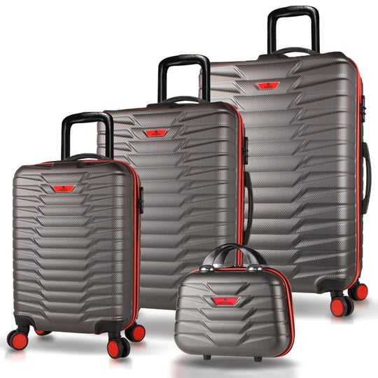 Croc Abs Kabin Orta Büyük ve Makyaj Boy Siyah 4'lü Travel Valiz