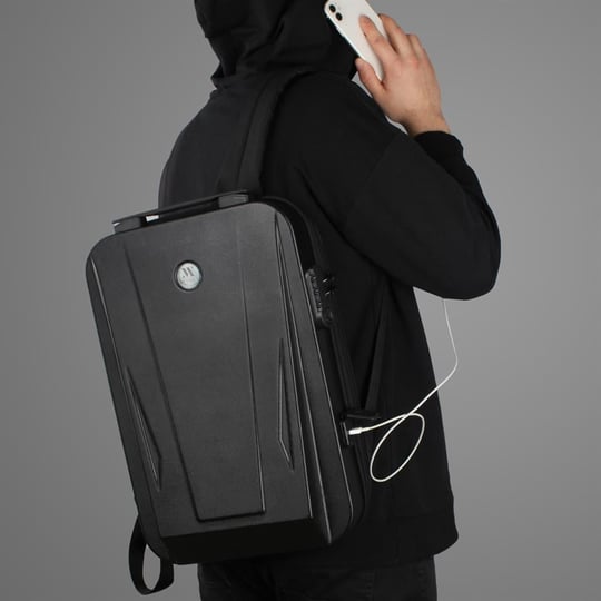My Valice Smart Bag SHARP Usb Şarj Girişli Unisex ABS Akıllı Sırt Çantası  Siyah