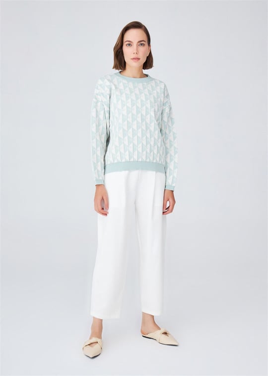 【MODERNIF】Bern Collar Knit Alpha Knit T-Neck – secondfemale.com