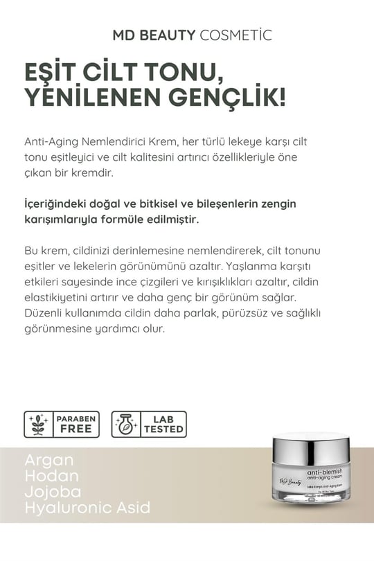 Antiaging ve Leke Karşıtı Nemlendirici Krem