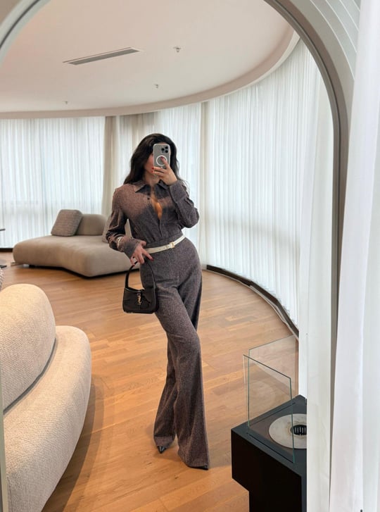 Brown Pants and Jacket Set