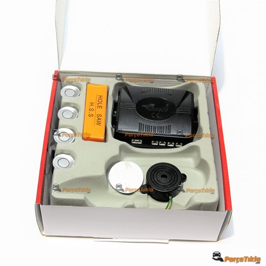 Park Sensörü Sesli İkazlı Beyaz Sensörlü E20 | | INW026003 | Parcatikla.com