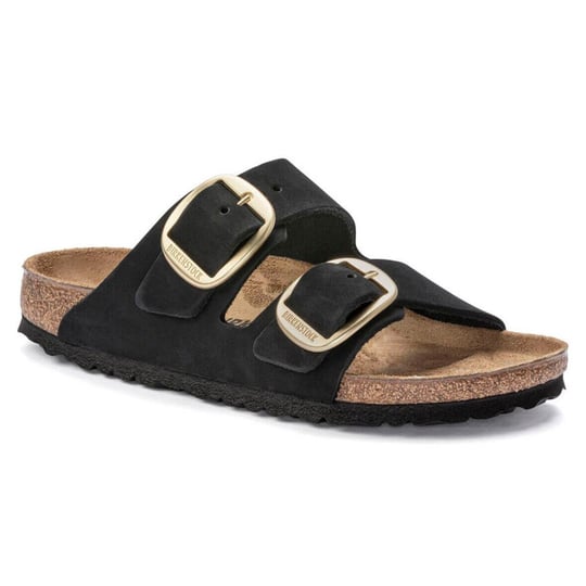 ★値下げ★BIRKENSTOCK Arizona Big Buckle 36 Birkenstock Arizona Big Buckle Kadın Terlik - Siyah Altın