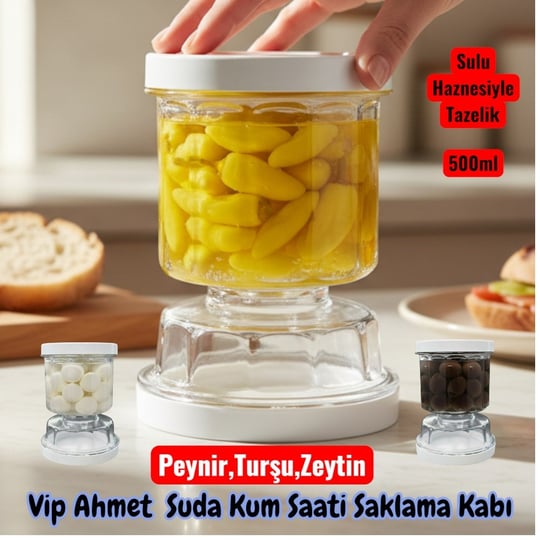  Vip Ahmet Sulu Peynir Zeytin ve Turşu Saklama Kabı 500 ml