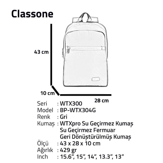 Classone BP-WTX304G 15,6