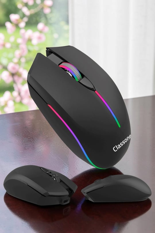 Classone Crgb100 2.4 Ghz Rgb Işıklı Efektli Pilsiz Notebook/Ipad/Tablet  Kablosuz Mouse