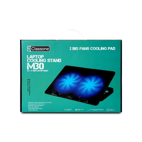Classone M30 Mavi Led 15.6' Oyuncu Notebook Soğutucu + Kablosuz Mouse 