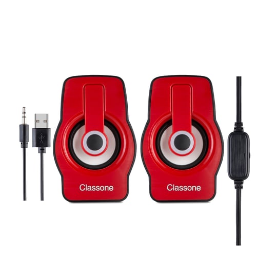 Classone X1 Black Rgb Işıklı  Gaming  Usb Hoparlör Kırmızı Speaker