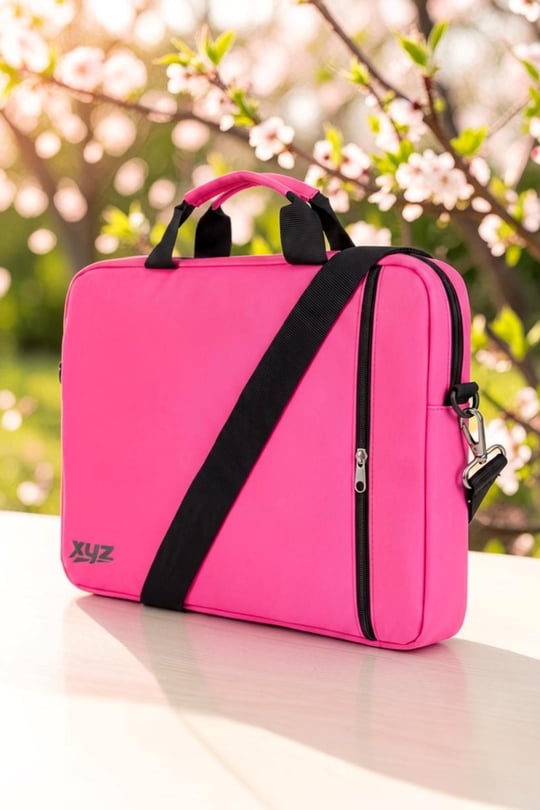 Classone XYZ Serisi XYZ-T26 15.6 Uyumlu Unisex Macbook Laptop Notebook El ve Omuz Çantası Pembe