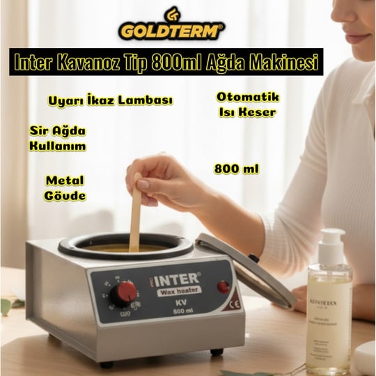 İnter Metal Gövde  Konserve Kavanoz Ağda Isıtıcı 800ML