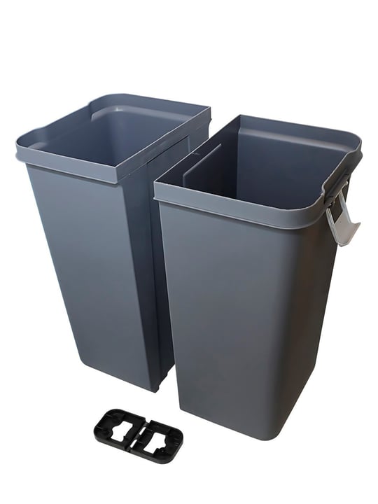 Motek 28 Litre Mini Tasarım Geri Dönüşüm Ofis/Ev/Çalışma Odası Çöp Kutusu Kovası Antrasit