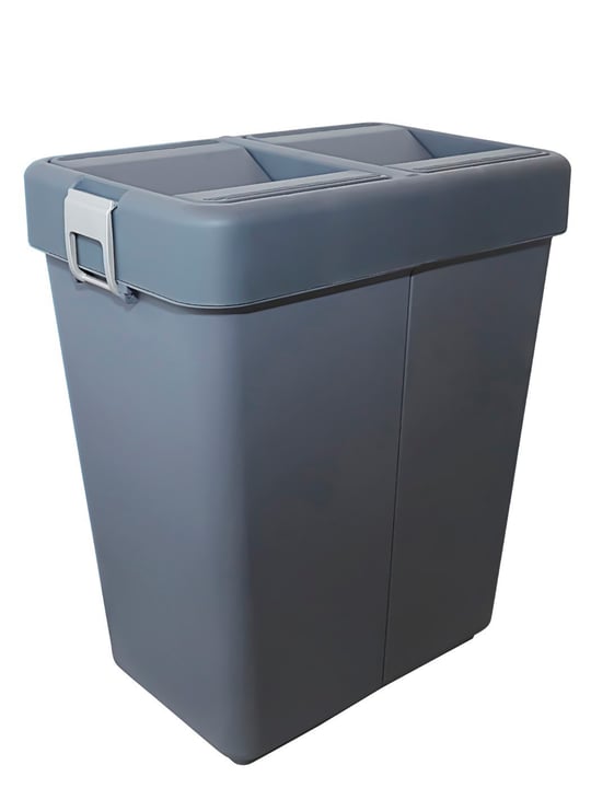 Motek 28 Litre Mini Tasarım Geri Dönüşüm Ofis/Ev/Çalışma Odası Çöp Kutusu Kovası Antrasit