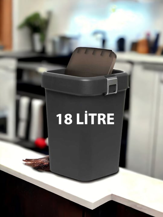 Motek COB-411 Comfort Dustbin 18 Litre Çöp Kutusu Kovası Antrasit