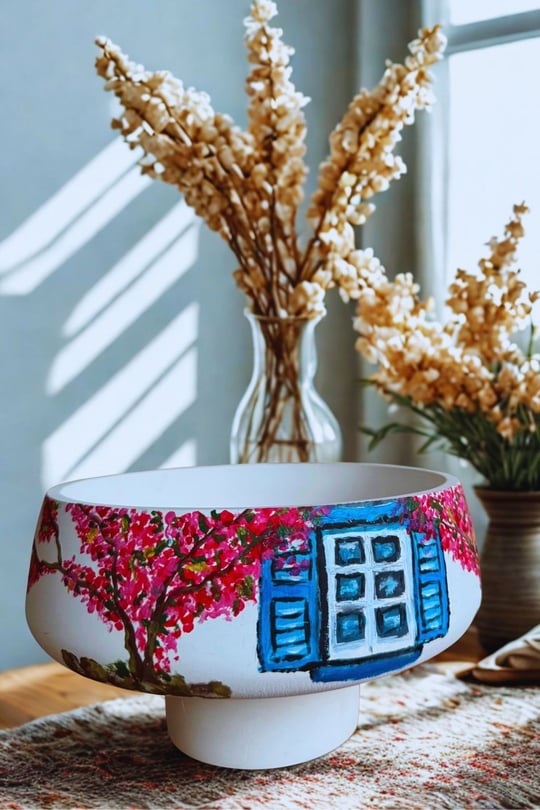 Technow Home 18x18 Dekoratif Orta Sehpa Çok Amaçlı Sunumluk Kase