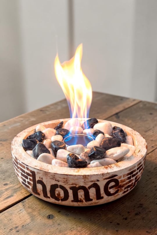 Technow Home-200 Masa Şöminesi Ateş Çukuru (200ml Bioetanol+Hazne+Söndürme Kapağı) 