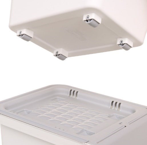 Technow Motek 12 Litre Bambu Desen Tekerlekli Tekli Organizer 2 Adet 