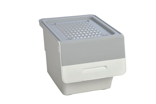 Technow Motek Freebox 12 Litre Gri Beyaz Gri Tekerlekli Organizer  3 Adet + Temizlik Seti