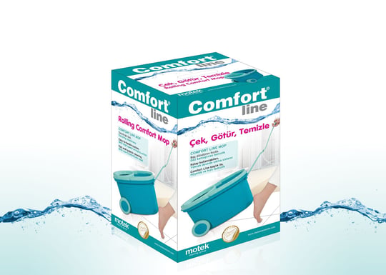 Technow Motek MT-10 Comfort Mop Tekerlekli Taşıma Saplı Mop + Temizlik Seti
